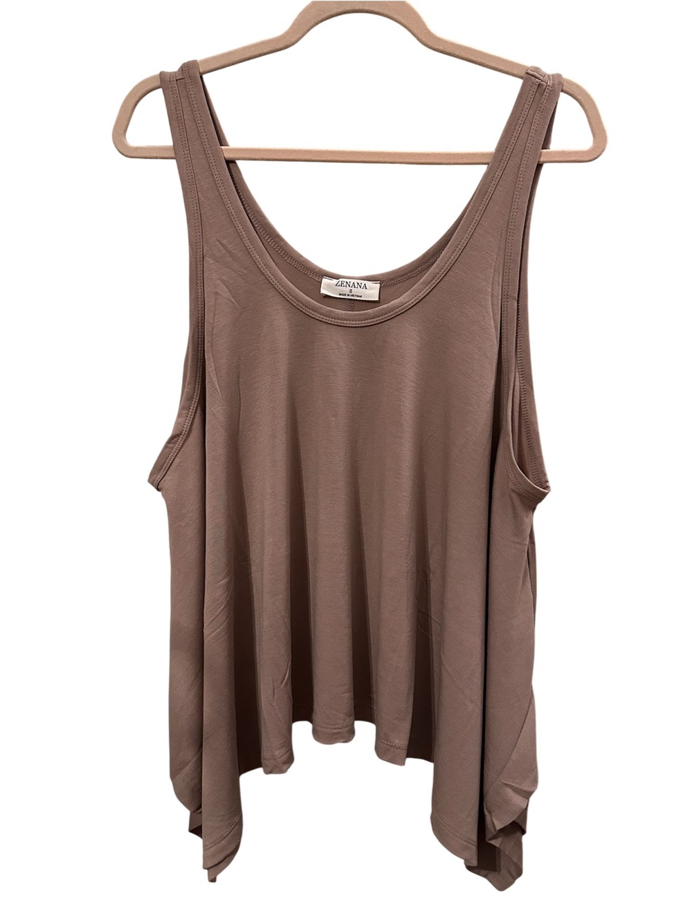 Zenana Outfitters Taupe Flowy Women's Sleeveless Tank in multiple sizes. New